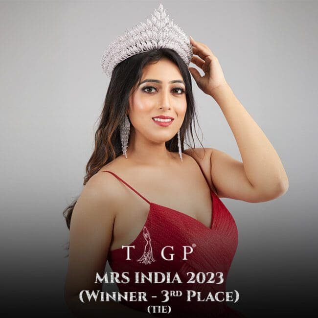 Shreya Sriram TIGP Mrs India 2023 Winner